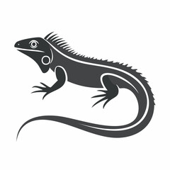 Naklejka premium silhouette of a lizard