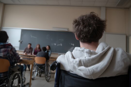 Engaged students in a classroom environment emphasizing inclusivity and open discussion highlighting diverse learning experiences and accessibility in education