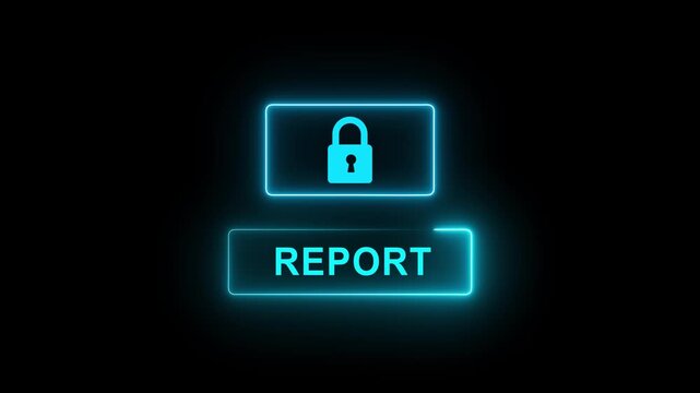 To stop corruption, individuals must take action and report any suspicious activities to ensure accountability and transparency. on neon line rectangle box animation. 4k