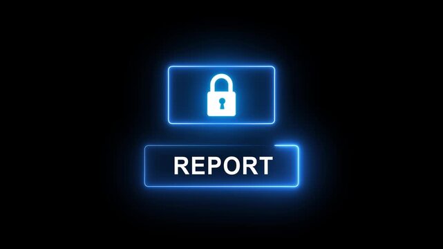 To stop corruption, individuals must take action and report any suspicious activities to ensure accountability and transparency. on neon line rectangle box animation. 4k