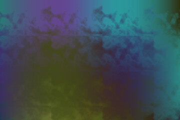 Abstract blend of deep purple and vibrant teal hues creating a smoky, ethereal texture with subtle hints of olive green, evoking a sense of mystery and depth