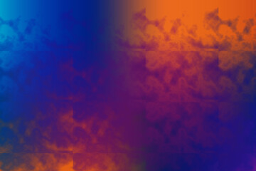 Abstract gradient background with swirling patterns in blue, purple, and orange hues, creating a dynamic and ethereal visual effect