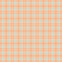 Soft, cozy plaid pattern in light orange and blue hues. Ideal for textile design, backgrounds, and adding a classic, comforting touch to any project. Versatile.