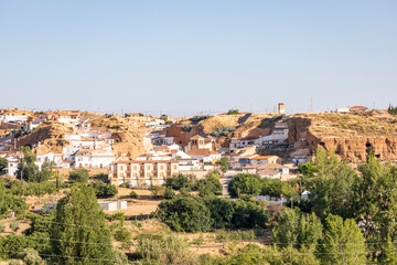 Obraz premium view of Graena town, province of Granada, Andalusia, Spain