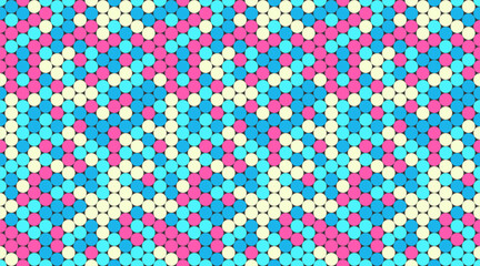 Vibrant pastel circles create a dynamic, repeating pattern.  Perfect for website backgrounds, textile designs, or playful branding.