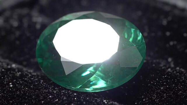 Mirroring its surroundings, a polished chrome diopside reflects a single light source.