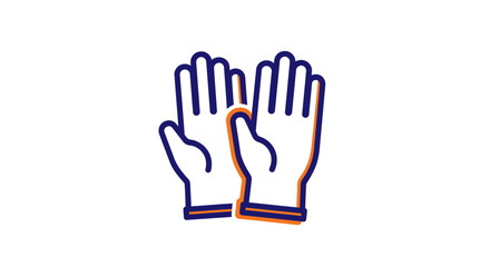 Obraz premium Protective handwear illustration representing hygiene practices and safety measures