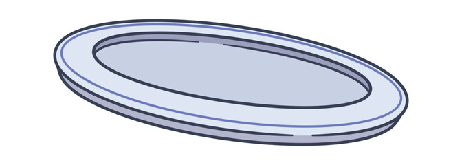 Ceramic empty plate dining utensils