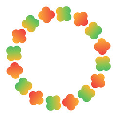 Colorful circle frame vector illustration