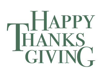 Happy Thanksgiving modern serif PNG, no background
