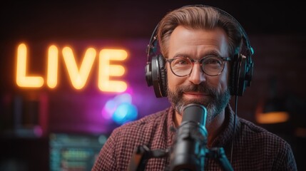 Streamer review session: personal equipment, business direction, online presence, voice sharing, microphone stand, live segment, air delivery, studio reaction, content focus, feedback process