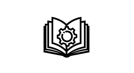 Technical documentation icon showcasing mechanical engineering and learning system guide