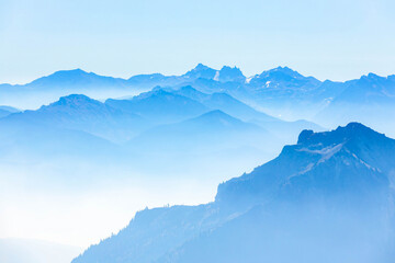Dramatic Silhouette of Mazama Ridge from Skyline Trail