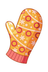 Mitten decorated Christmas baubles print