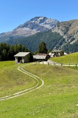 Sfazu, Switzerland - September 20, 2025: Road from Sfazu station to the famous Lagh Saoseo. A very popular hike in Graubünden.