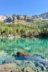 Lagh da Saoseo is a mountain lake at an altitude of 2,029 meters above sea level in Val da Camp in the municipality of Poschiavo in the Swiss canton of Graubünden. 