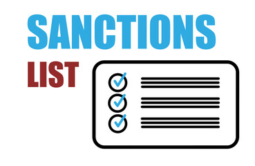 Sanctions list pile of papers