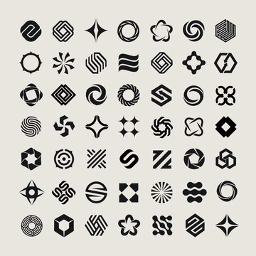 Set of vector logo design templates. Abstract icons.	
