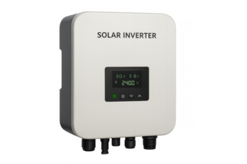 Solar inverter converting green energy creating sustainable electricity