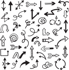 Modern abstract directional arrows and shapes collection