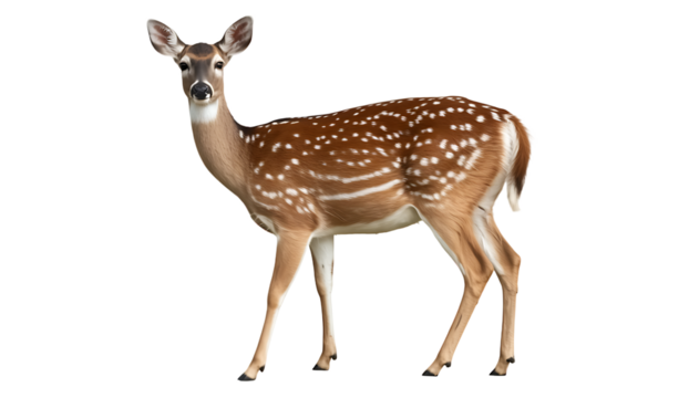 A deer isolated on transparent background - Generative AI