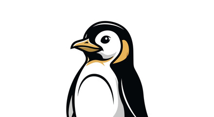 Cartoon Penguin Illustration with Black and White Plumage.