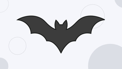 Fototapeta premium Flying bat silhouette with spread wings