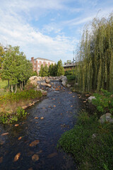 Downtown Cary Park, a newly renovated park with a cafe, family activities and a dog play area in Cary NC