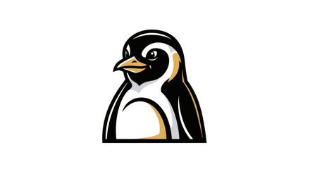 Charming Penguin Illustration with Detailed Features and Expressive Eyes.