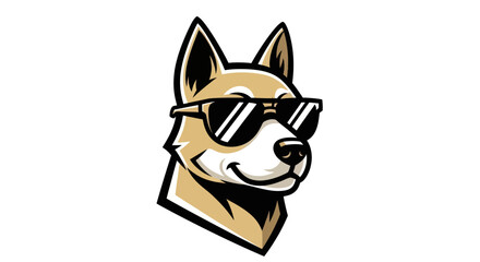 Cool Dog Mascot with Sunglasses - A Stylish Canine Character.