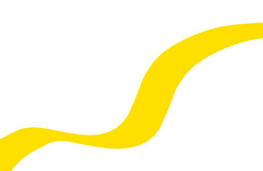 Hand made Abstract yellow ribbon flowing vector design element Transparent PNG for graphic design projects
