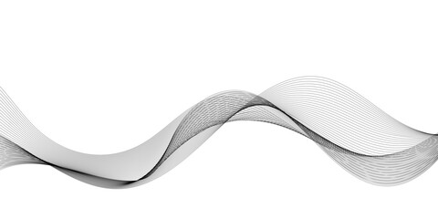 Abstract wave blend lines on transparent background. Design for banner, wallpaper, background and many more.	