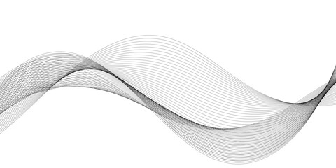 Abstract wave blend lines on transparent background. Design for banner, wallpaper, background and many more. 