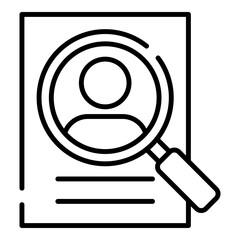 Job vacancy black line icon