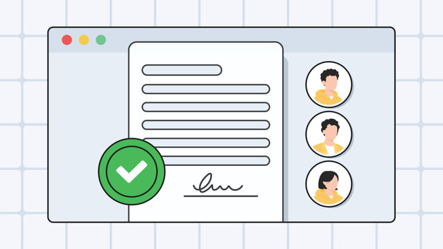 E signature document approval browser banner