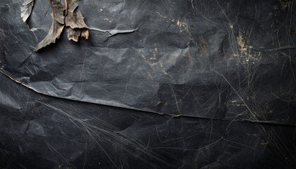 Dark paper texture background &mdash; rough paper surface with visible fibers and subtle stains, creating a natural, aged, tactile appearance. Ideal for design, art, illustration, vintage, scrapbooking, pac