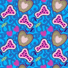 Summer fruit seamless apples and peers pattern for wrapping paper and fabrics and party accessories and kids print