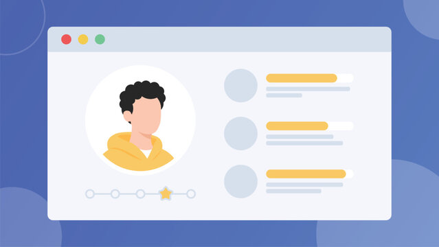 User profile page banner with avatar