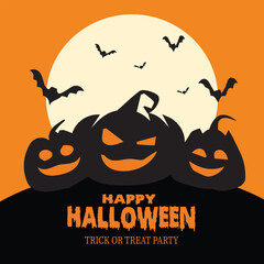 halloween background with pumpkin