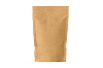 Kraft paper stand up pouch packaging mockup