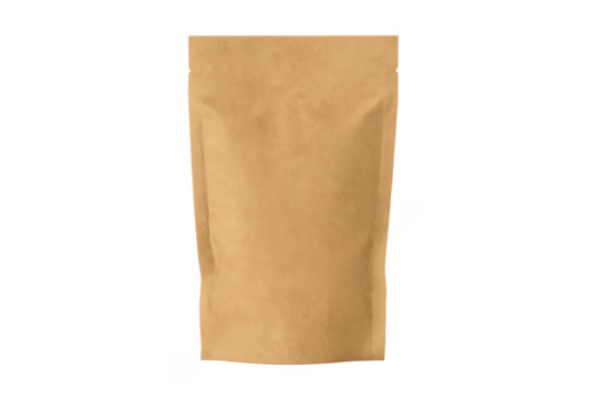 Kraft paper stand up pouch packaging mockup