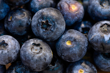 Blueberry Berries Macro Detail as Food Background