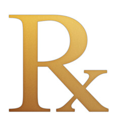 ℞ symbol - indicates a doctor instructing a patient to take a specific medication as directed. Take the brand name drug.    