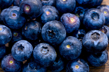 Blueberry Fruits Close-Up as Food Background
