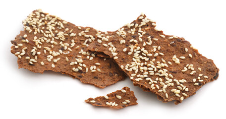 Homemade sesame crackers