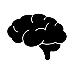 Abstract black and white brain representing intelligence and creative thinking