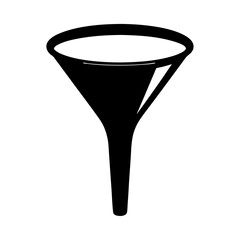 Black and white illustration of a funnel used for pouring liquids
