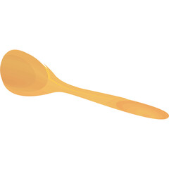 Simple wooden spoon kitchen utensil for cooking and serving food isolated on white background