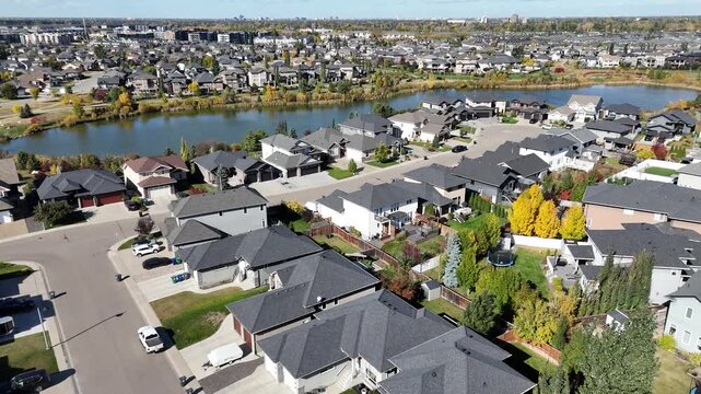 Autumn Aerial View of Stonebridge Saskatoon