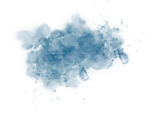 Blush blue watercolor stains Paint stroke hand drawn for illustration design, invitation and birthday .Abstract watercolor background.